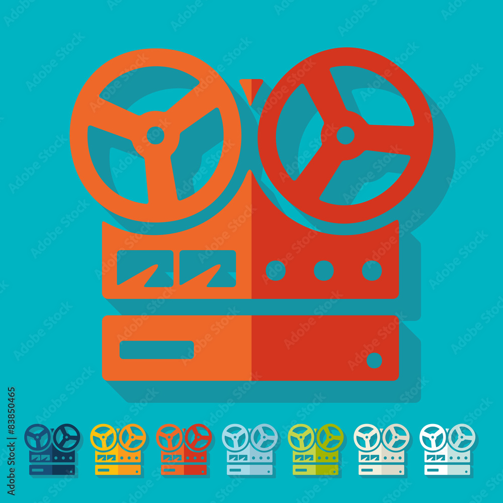 Flat design: stereo recorder