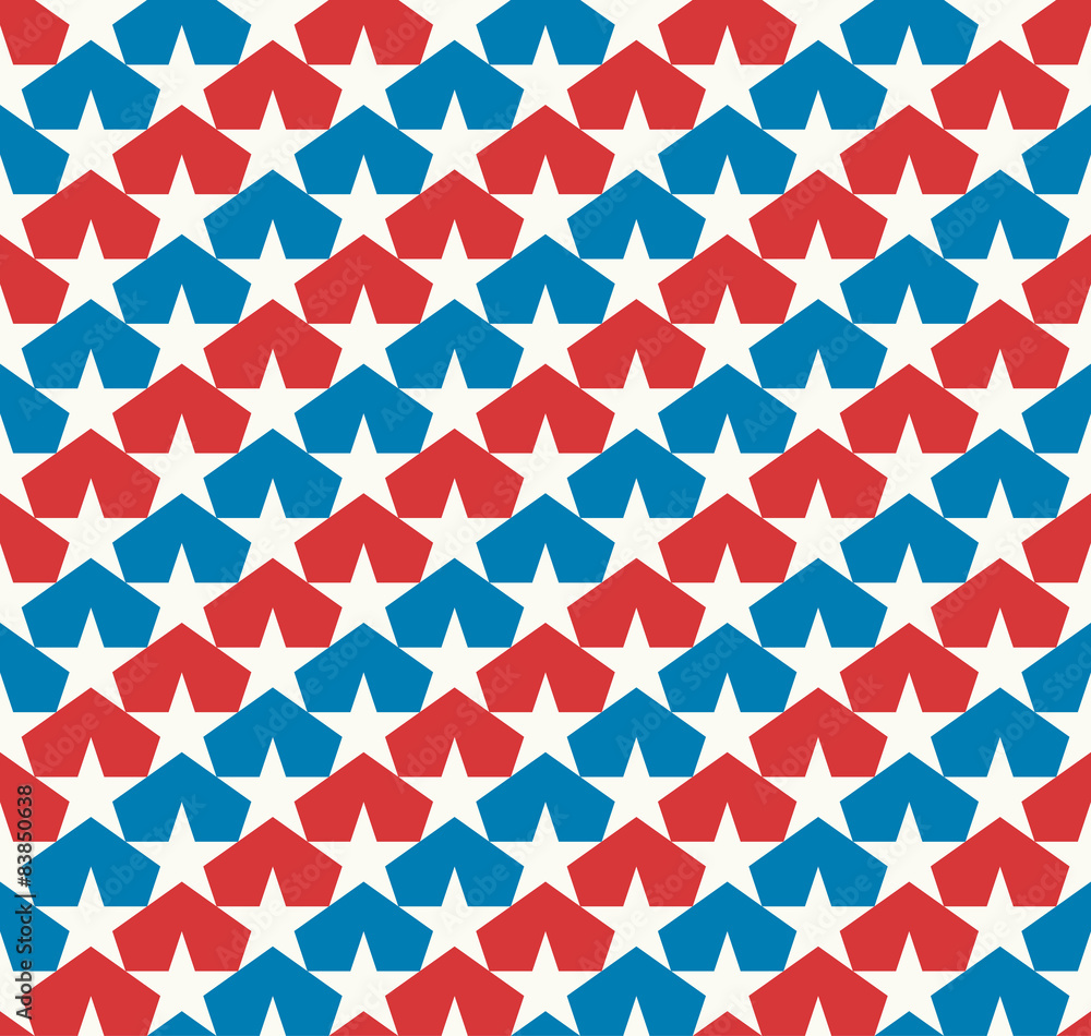 Fototapeta premium American stars. Seamless pattern