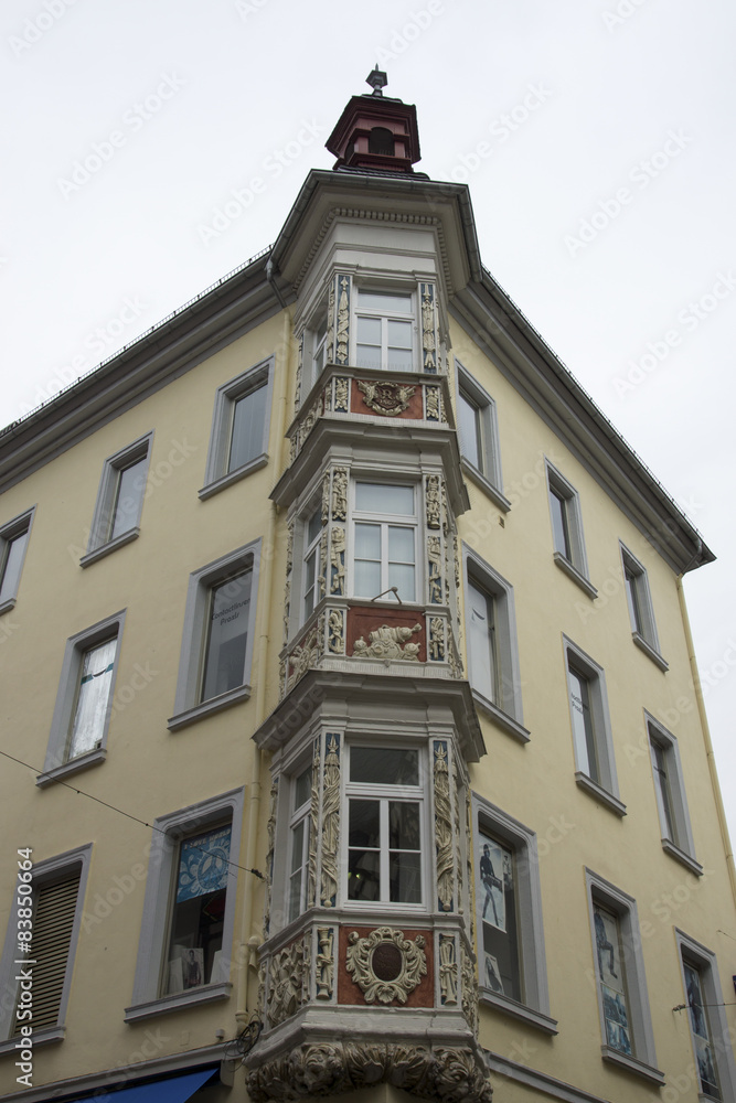 Haus mit Eckturm in Koblenz, Deutschland