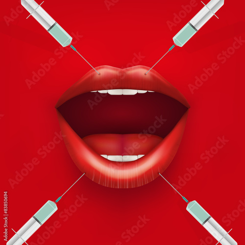 Vector illustration of a Botox injection.