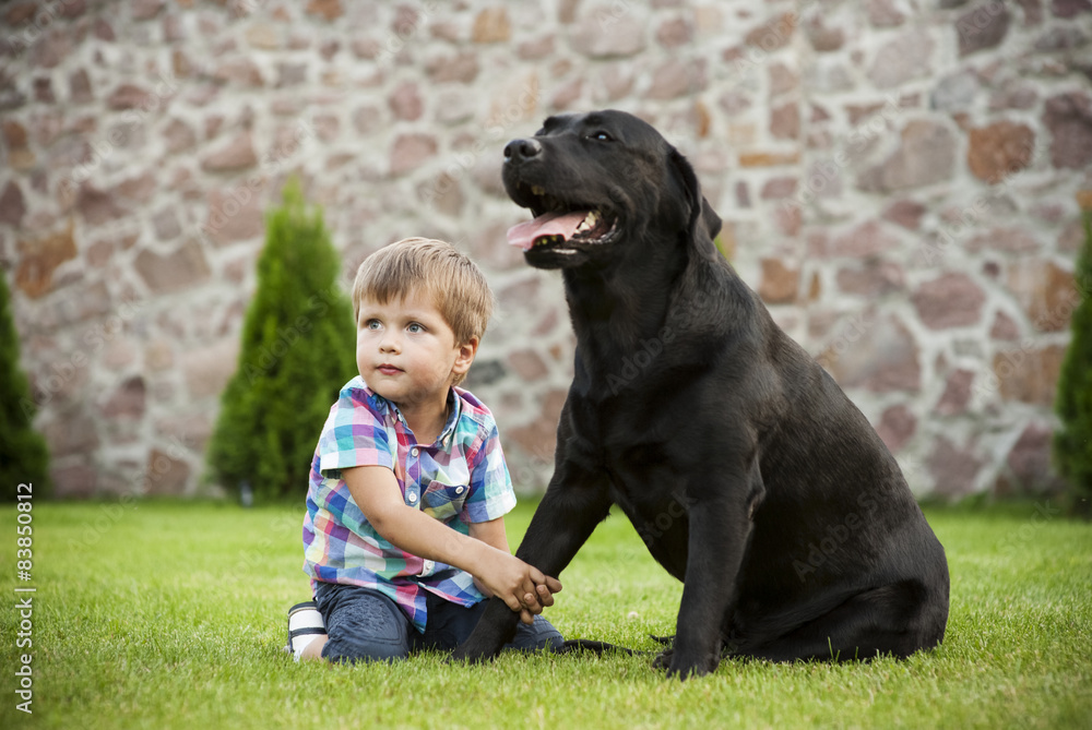 Boy with dog