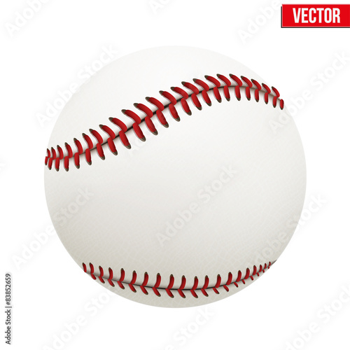 Vector illustration of baseball leather ball