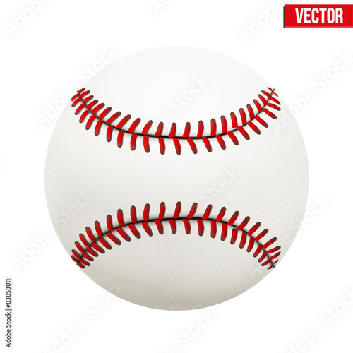 Vector illustration of baseball leather ball