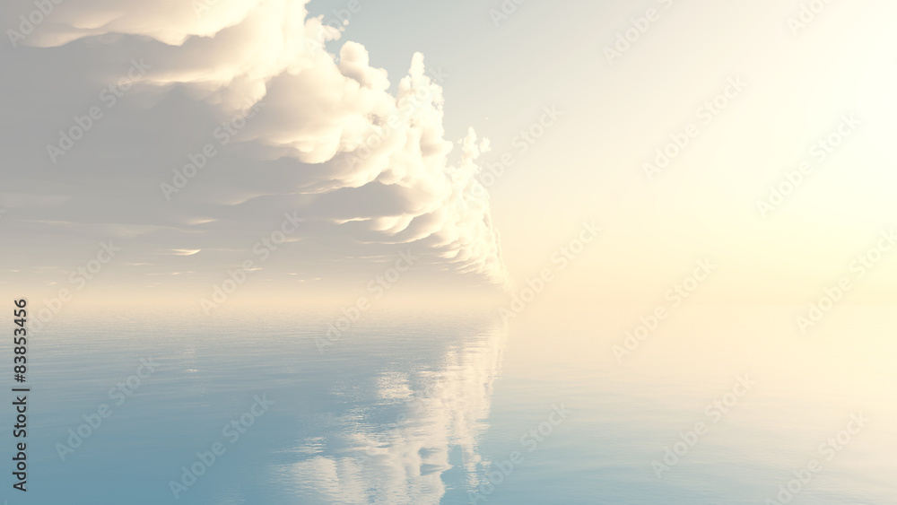 Clouds over an ocean