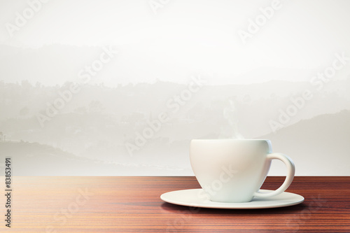 background with coffee cup and place for your text