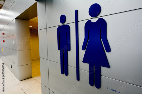 Men and women toilet signs. photo