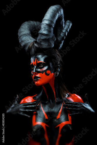 Beautiful and scary devil