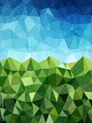 Blue and green background with circle pattern