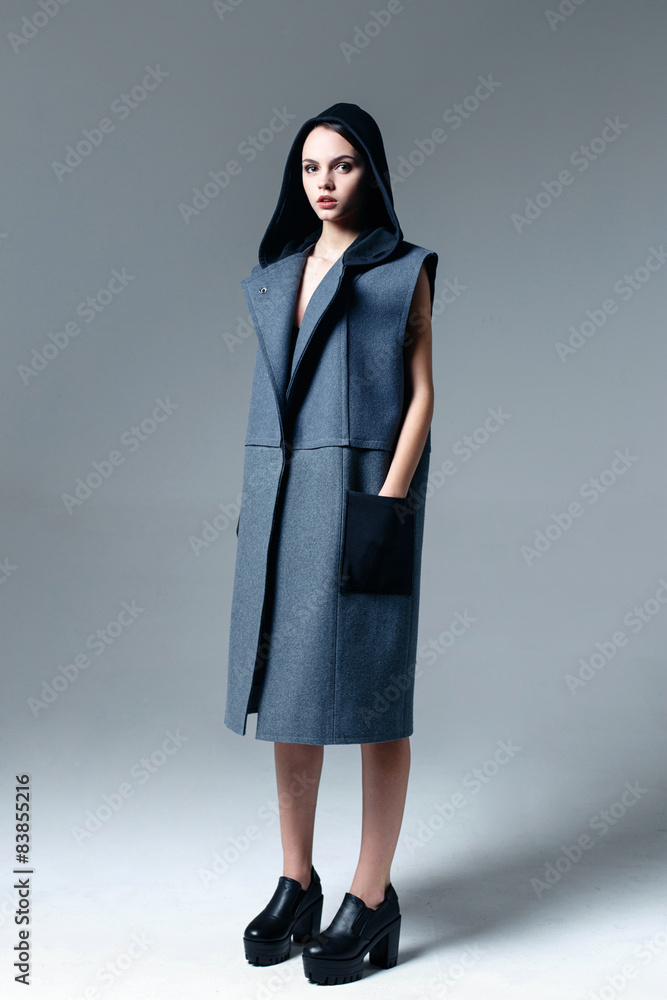 Woman dressed in a coat