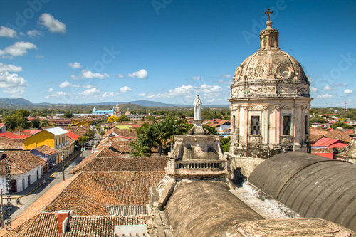 Obraz na płótnie View over the historical center of Granada, Nicaragua w salonie
