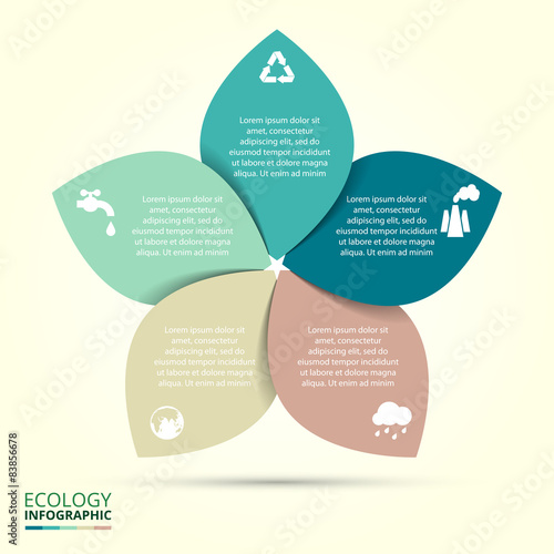 Vector circle eco infographic.