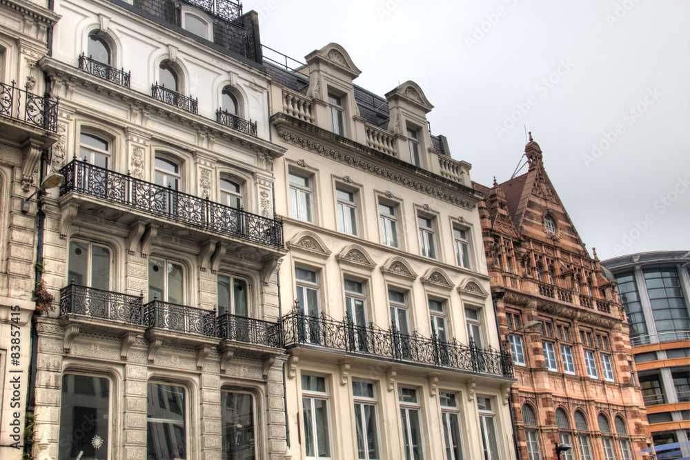 Facades of houses in London, UK
