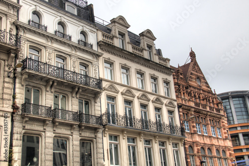 Facades of houses in London, UK 