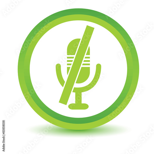 Muted microphone volumetric icon