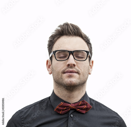 Portrait of a Young Man with His Eyes Closed © Provisualstock.com