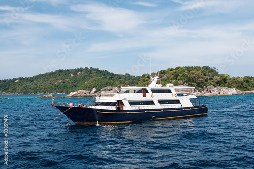 Scuba diving boat on the Similan islands, Thailand, Phuket. © Pitcher