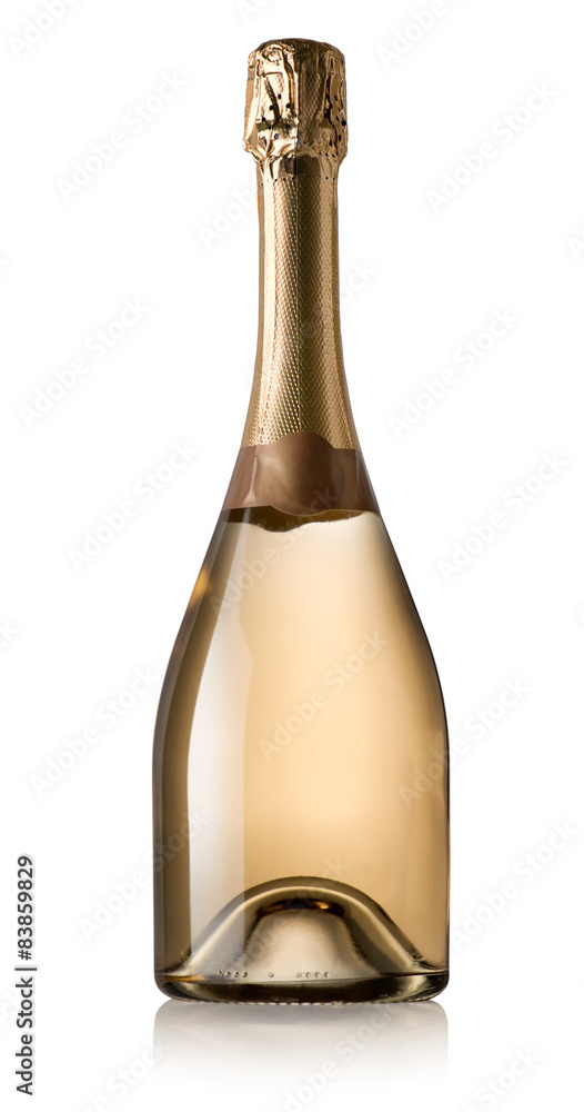 Bottle of wine isolated