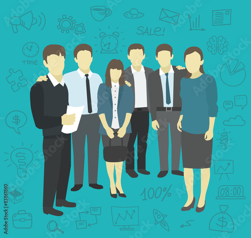 Business group startup company partnership