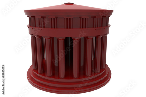 ancient greek temple render in color