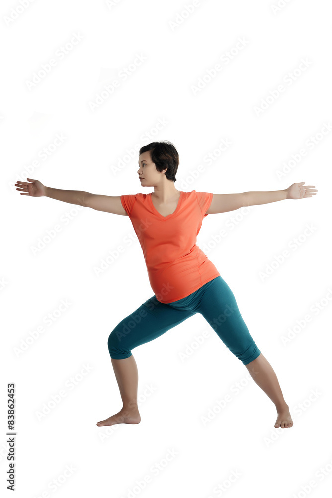 Asian Pregnant Woman Doing Yoga Asian Pregnant Woman Doing Yoga