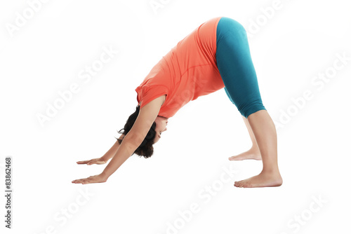 Asian Pregnant Woman Doing Yoga
