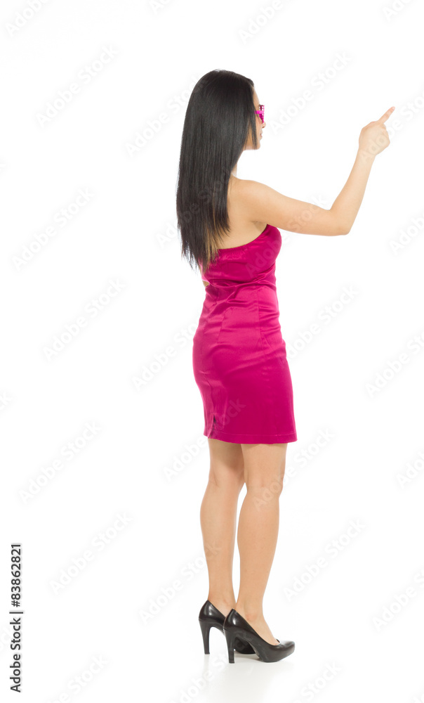 Model isolated back pointing Model isolated back pointing