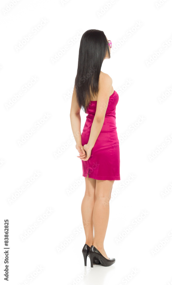 Model isolated from behind Model isolated from behind