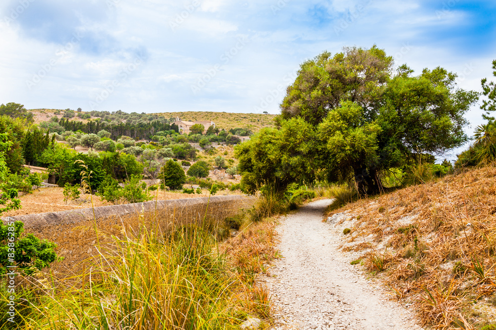 Obraz premium Wanderweg bei der Eremita de Betlem, Mallorca