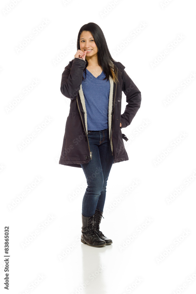 Model nervous biting nails Model nervous biting nails