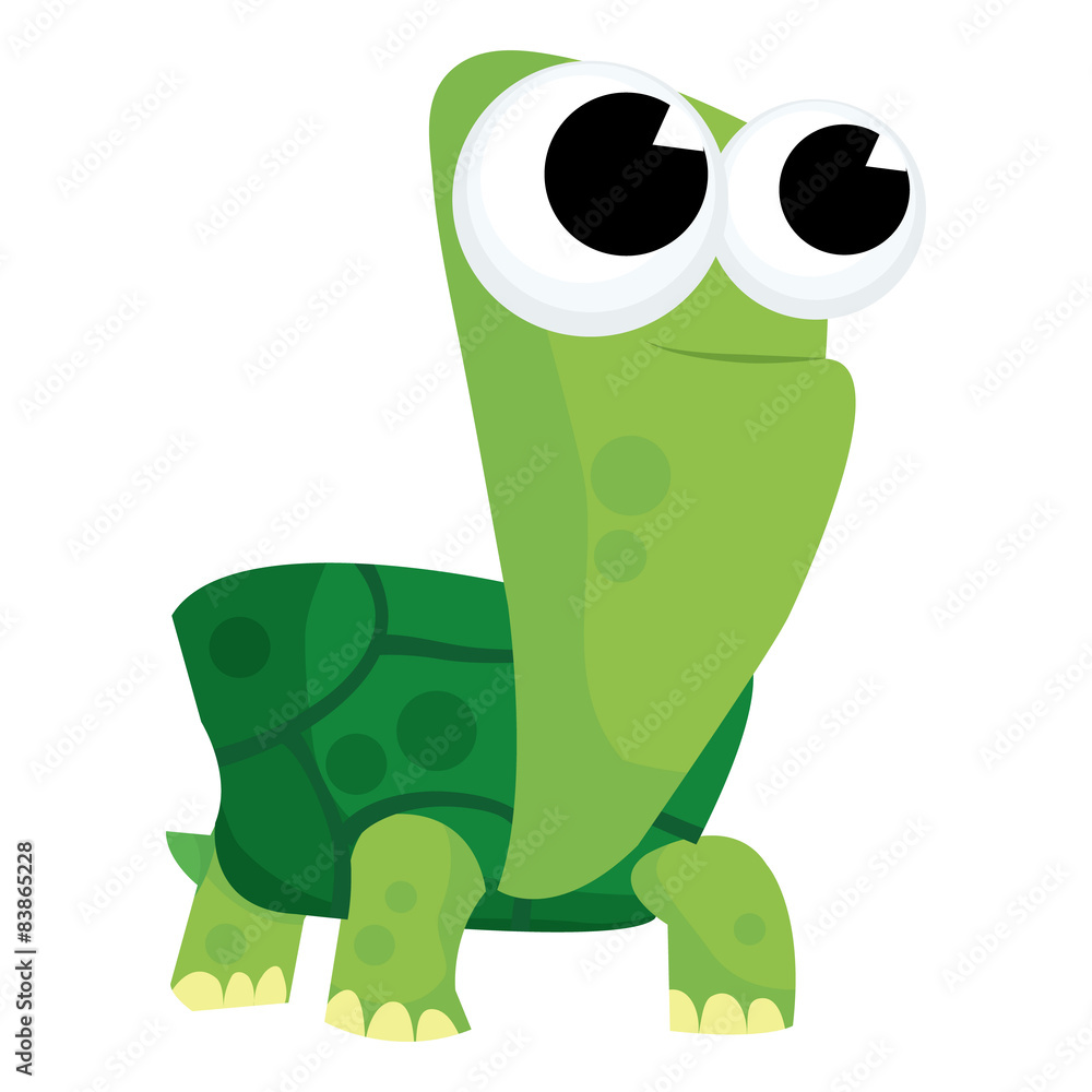 Naklejka premium Cute Cartoon Turtle