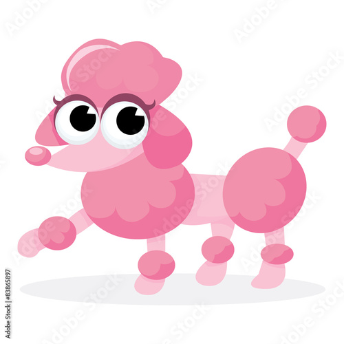 Cute Pink Poodle