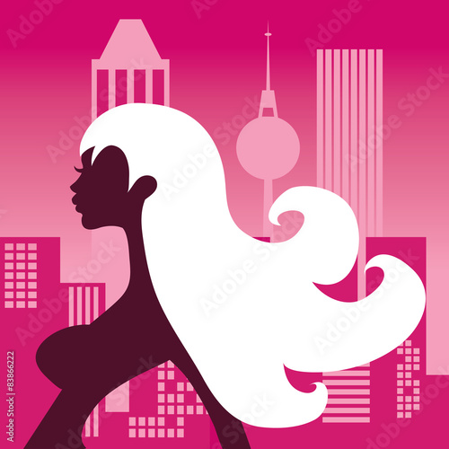 Cosmopolitan Silhouette Girl