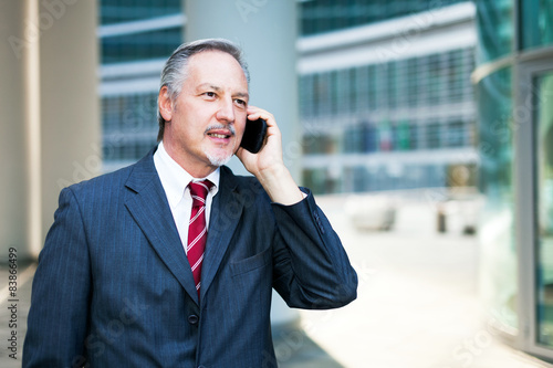 Businessman talking on the phone