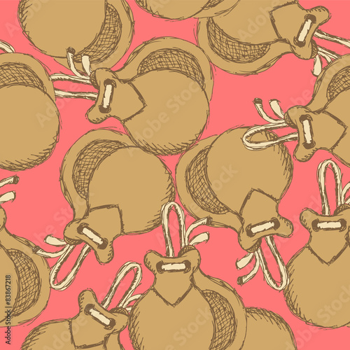 Sketch spanish castanet in vintage style