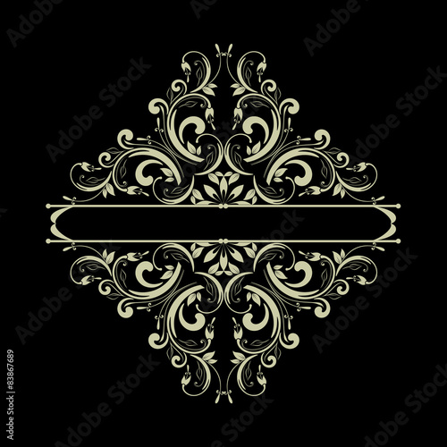 Ornamental pattern for invitations, greeting cards. 