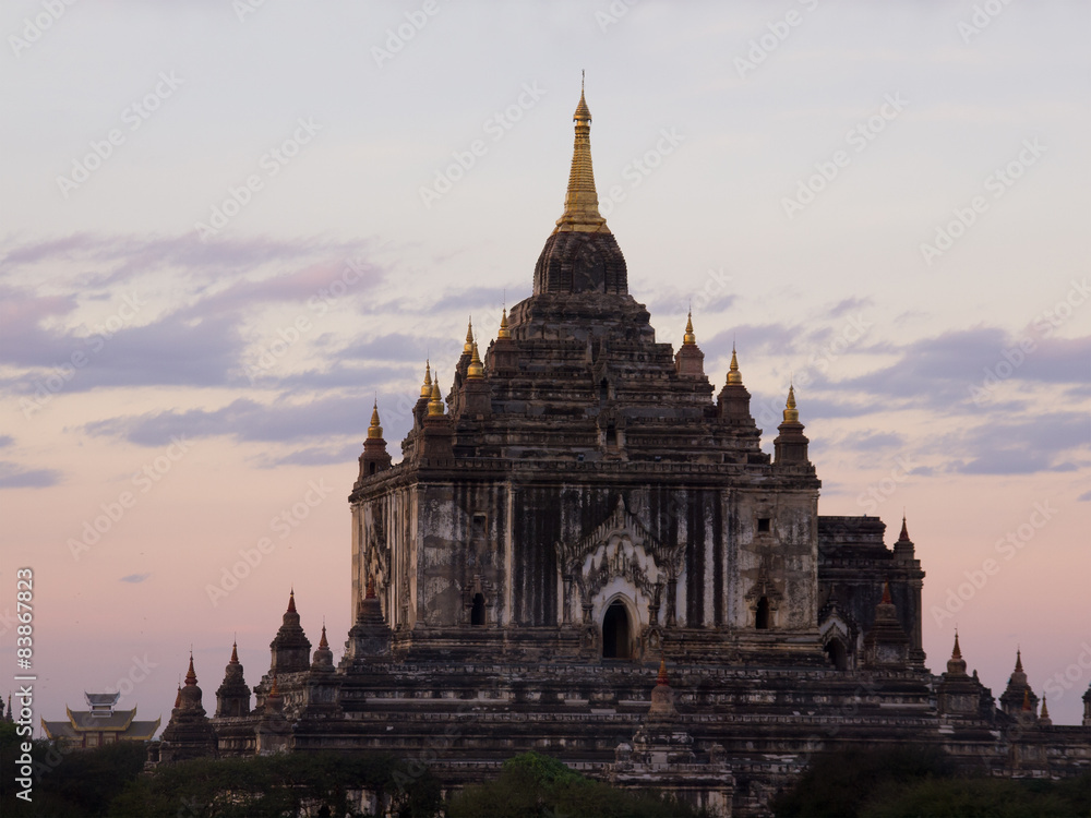 Ananda Temple is located in Bagan, Myanmar. This image was taken