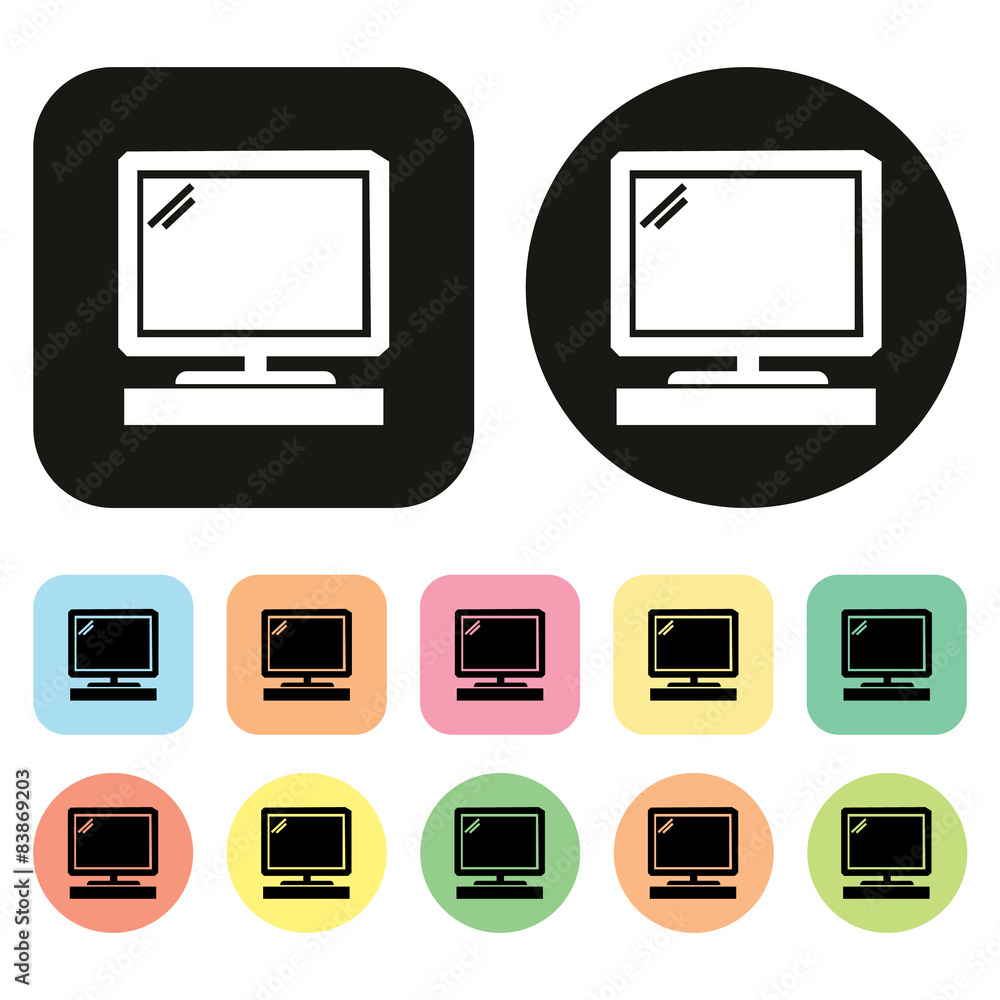 Computer icon. vector Computer icon. vector
