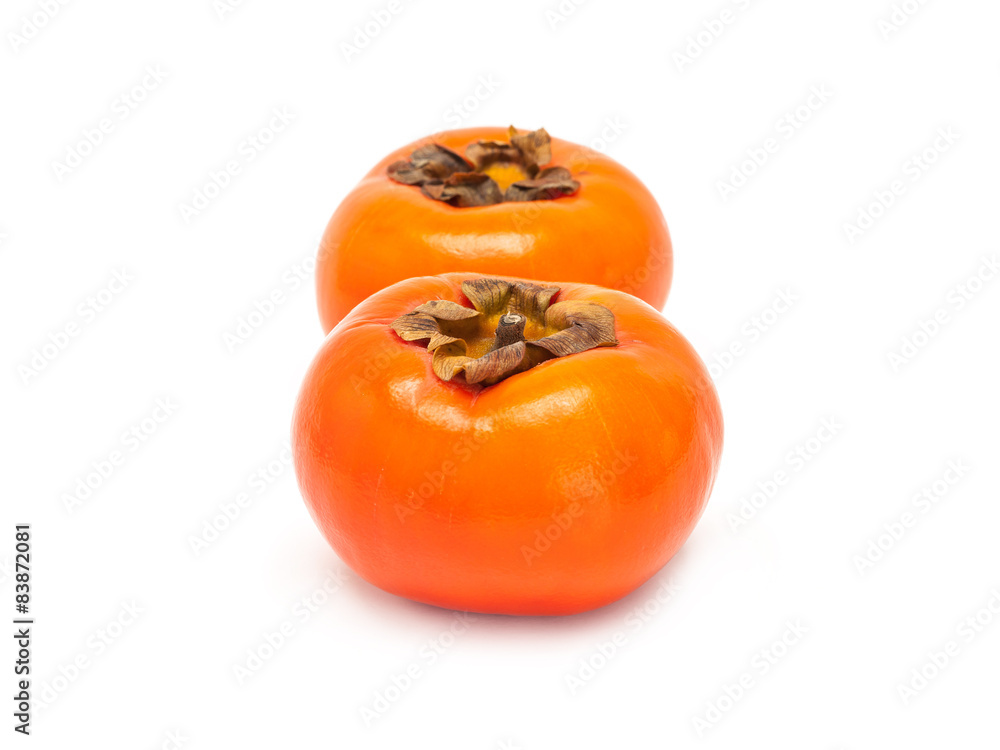 Persimmon Asian fresh fruit isolated on white background Persimmon Asian fresh fruit isolated on white background