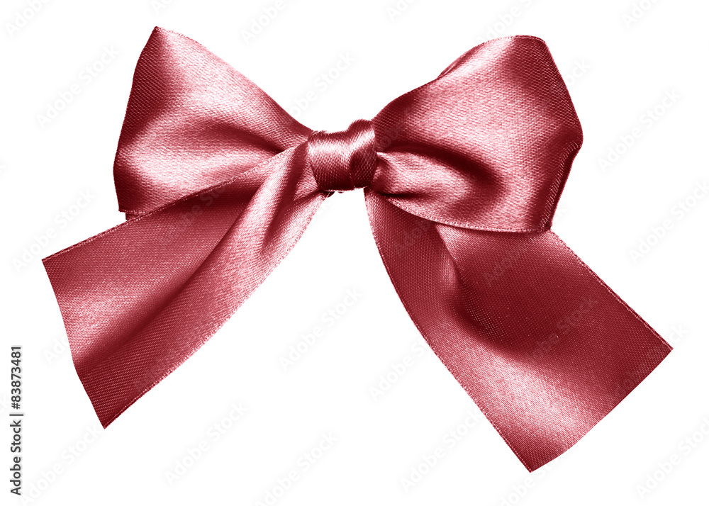 red brown bow made from silk red brown bow made from silk