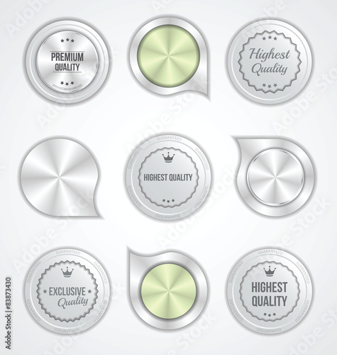 Metal label shopping vector