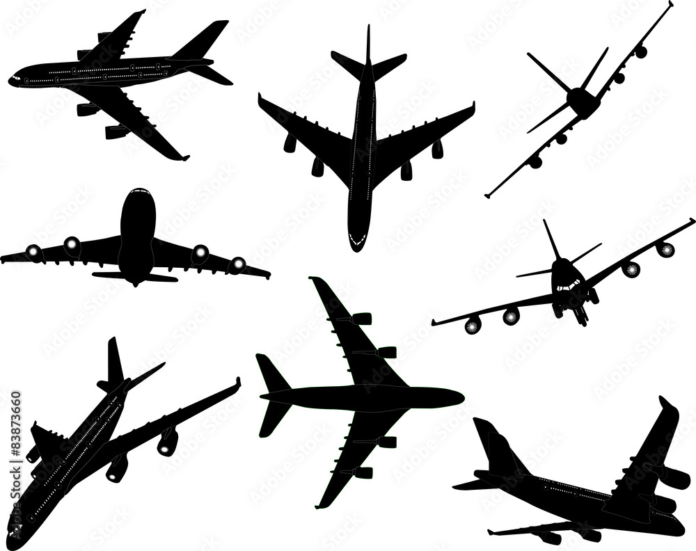 airplanes 1 vector silhouette airplanes 1 vector silhouette
