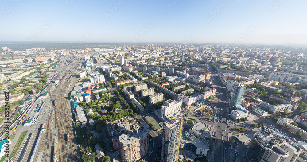 Obraz premium Aerial city view