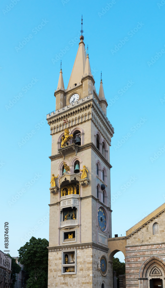 Bell Tower and Astronmical Clock Duomo Messina Sicily, Italy 