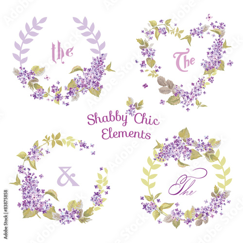 Flower Banners and Tags - for your design and scrapbook