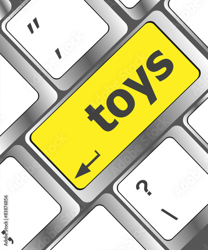 toys word on computer keyboard pc key