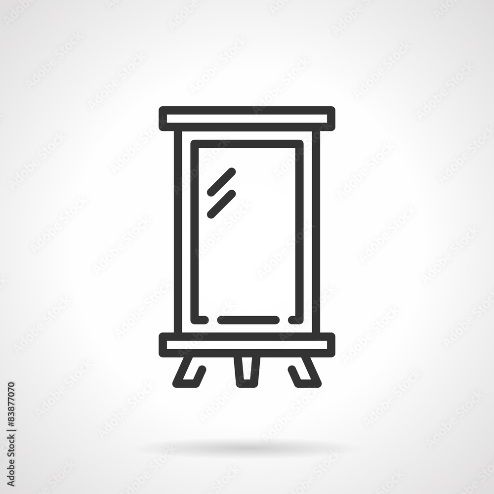 Billboard black line vector icon 