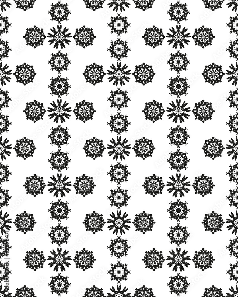 Obraz premium Seamless pattern with abstract flowers. Repeating modern stylish