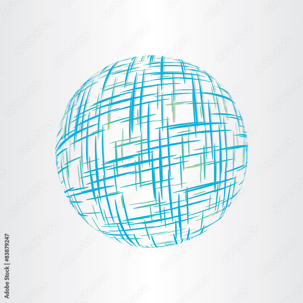 abstract globe earth technology icon