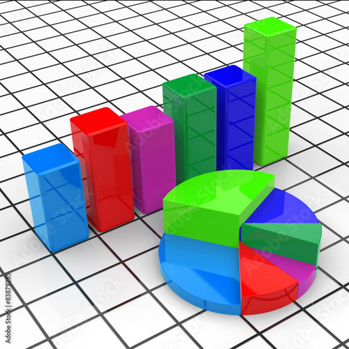 Pie Chart Report Represents Business Graph And Diagram