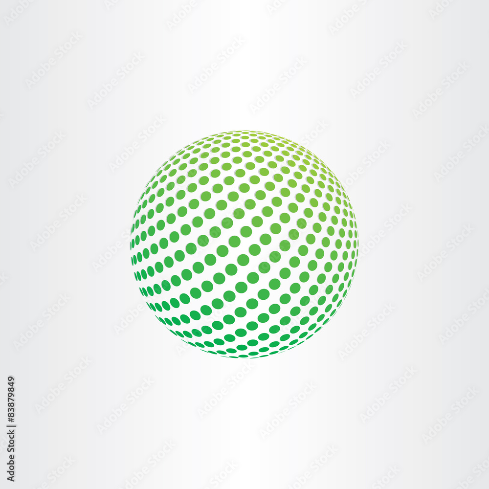 green eco globe ball icon